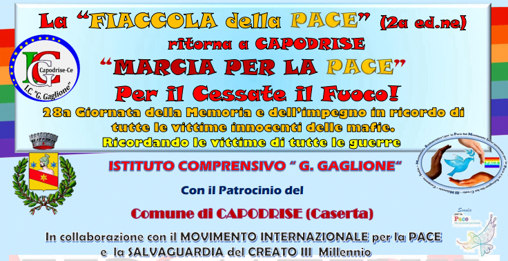 La “Fiaccola della Pace” ritorna a Capodrise – marcia per la pace 24/03/2023